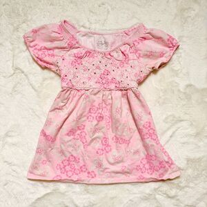 Justice Pink Floral babydoll top